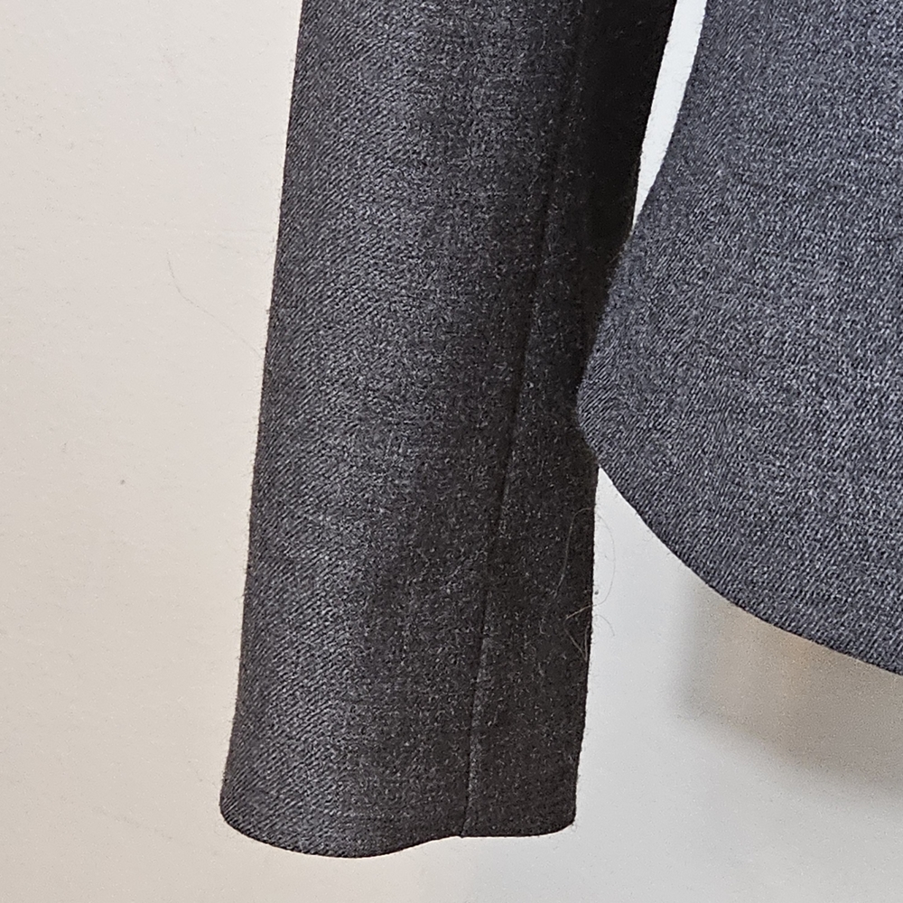 Theory Tailored Single-Button Blazer Women's Size 8 Gray Professional Wool Blend - Picture 4 of 14